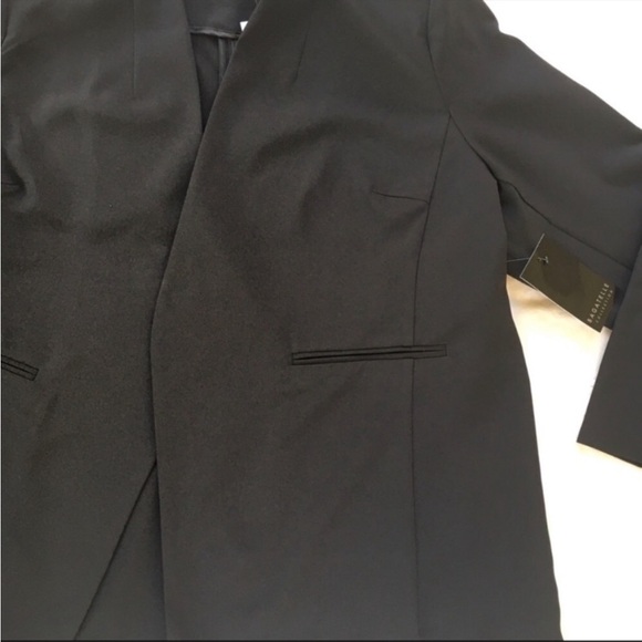 BAGATELLE Open Front Crepe Blazer Black Size 1X - Picture 5 of 12